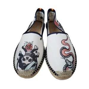 NWT Respoke Fernanda Espadrille Flats Handmade In Spain From McQueen Scarf